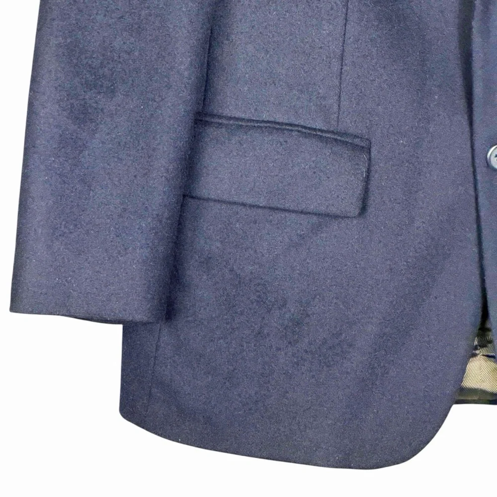 Oscar de la Renta Blazer Men’s 40S Navy Blue Cashmere Blend Office Quiet Luxury
